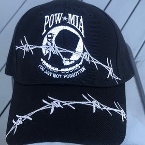 NWOT BLACK POW MIA KYS DESIGN CAP